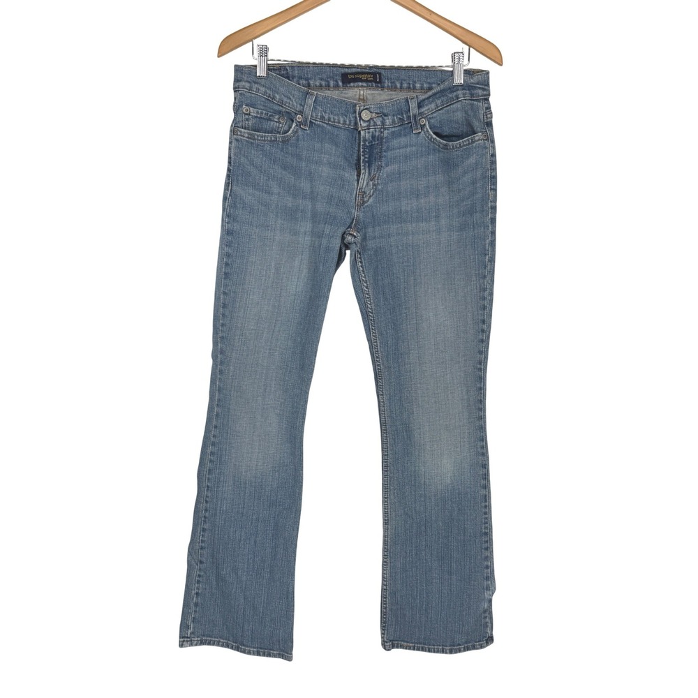 Levis 524 Too Superlow Flare Jeans Women‎ 11M Medium Wash Bootcut Low Rise Denim